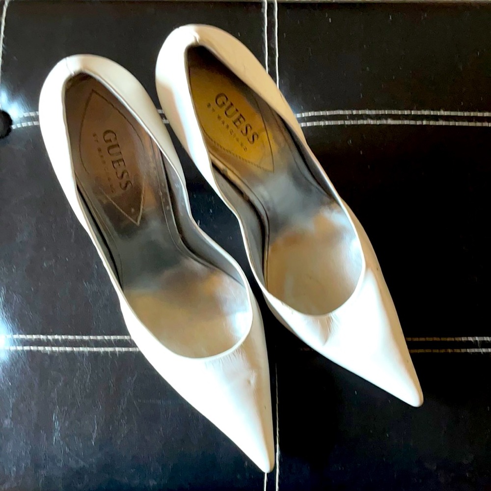 White Guess High Heels Shoes